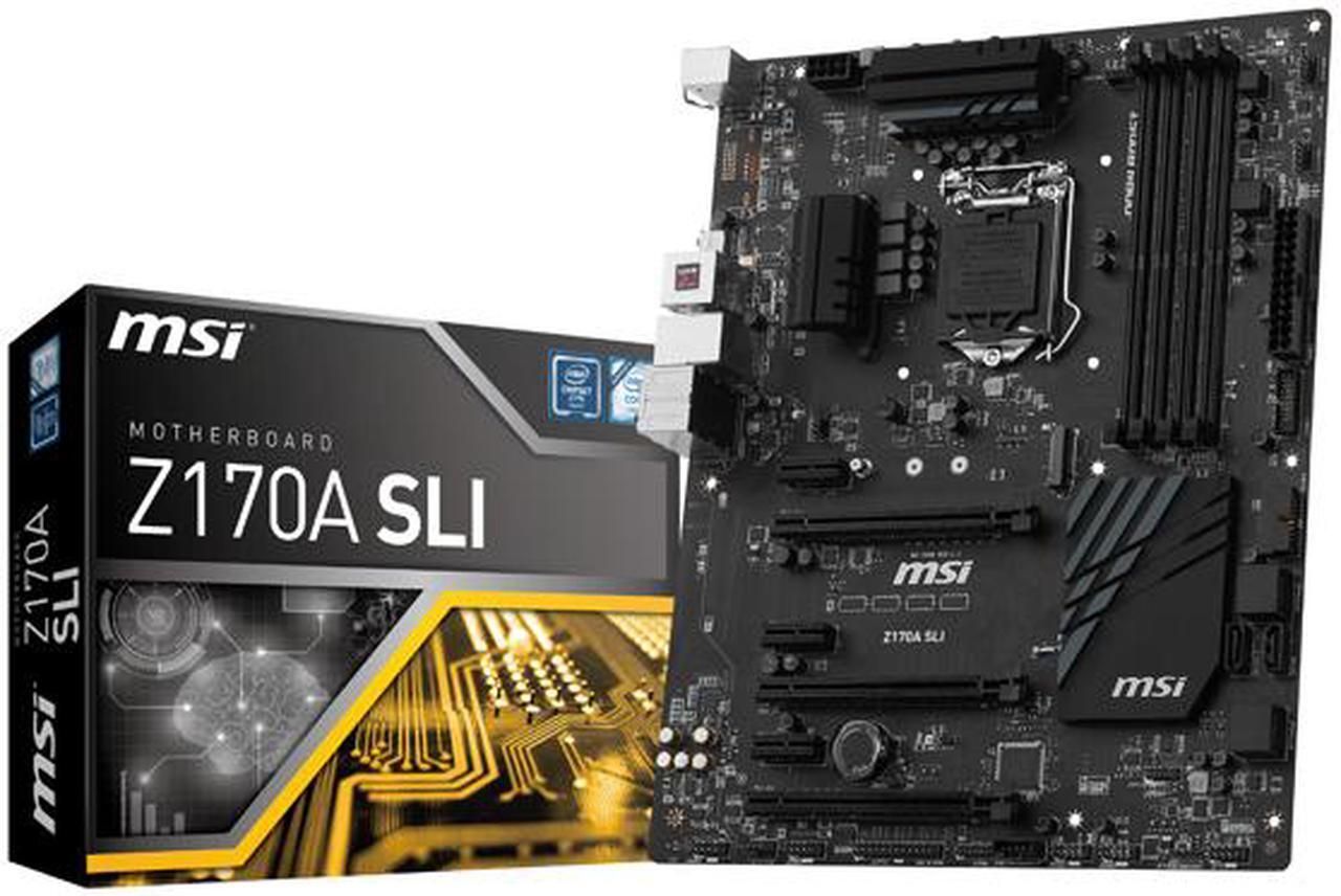 MSI Z170A SLI Motherboard, Intel Z170, LGA 1151, DDR4 64GB