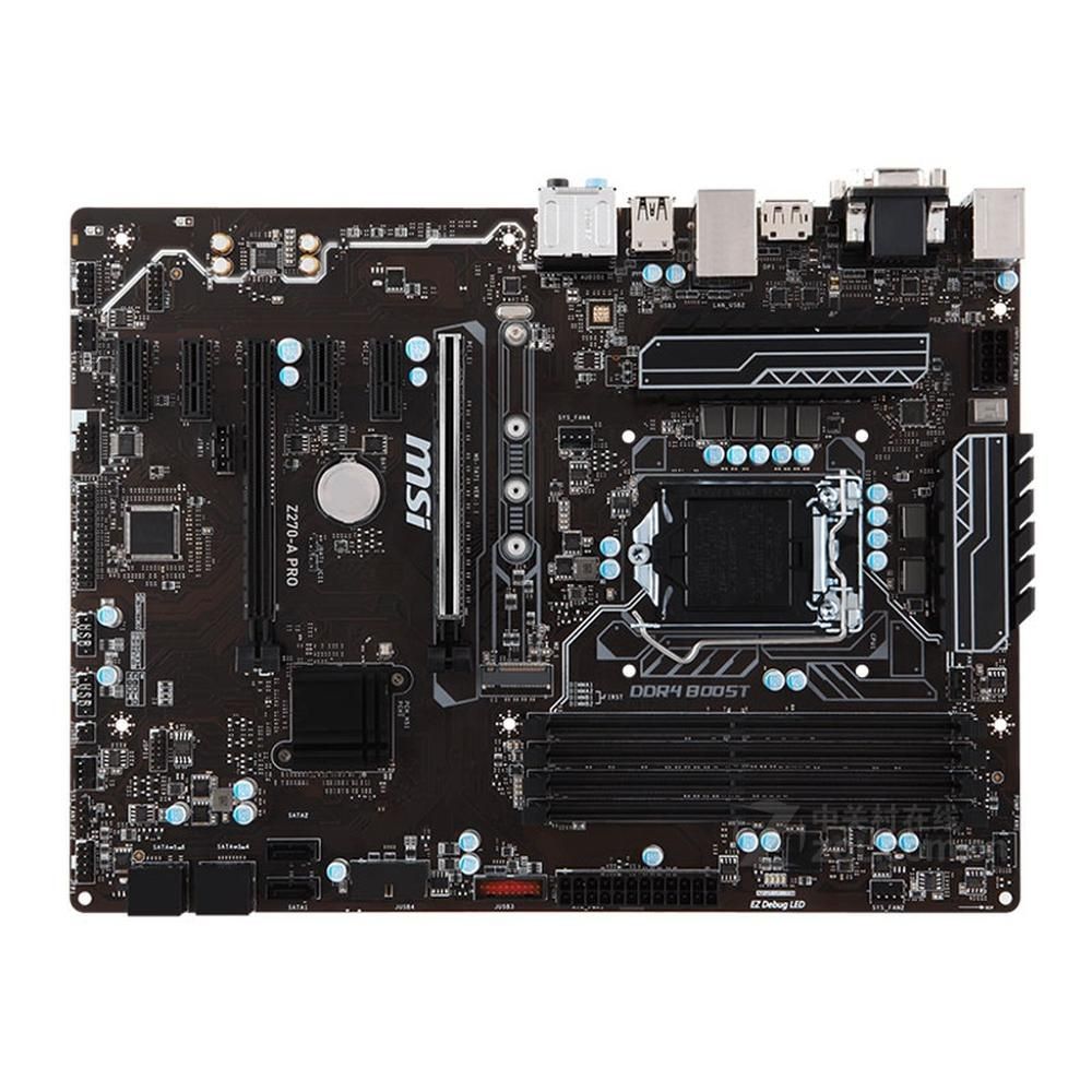 MSI Z270-A PRO Motherboard, Intel Z270, LGA 1151, DDR4 64GB, ATX