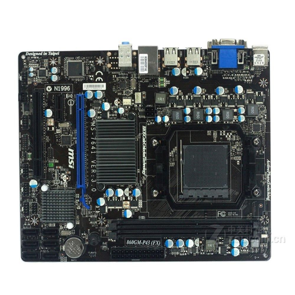 MSI 860GM-P43(FX) AMD 760G Motherboard (AM3+ Socket, DDR3 16GB, Micro ATX)