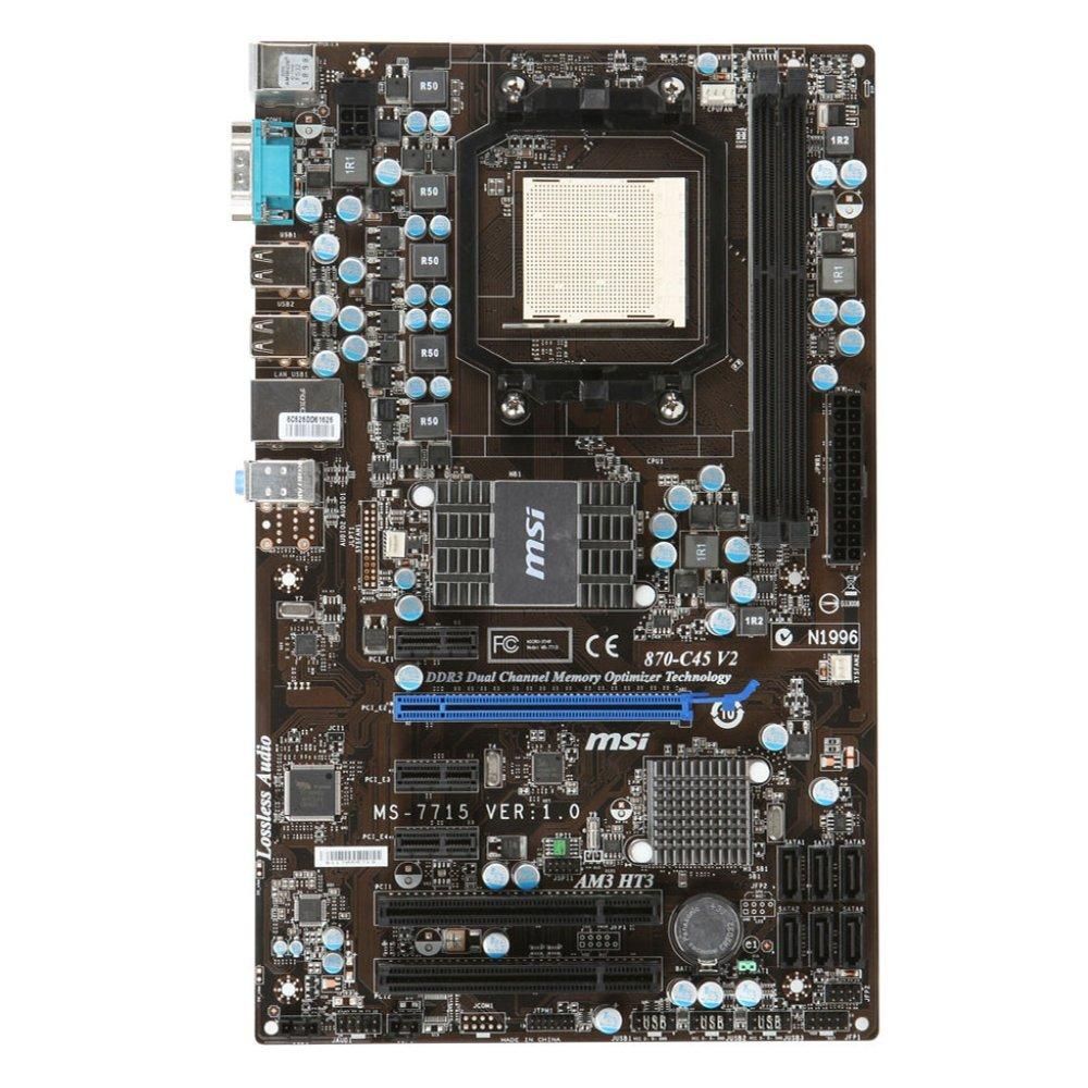 MSI 870-C45 V2 Motherboard, AMD 770, AM3 Socket, 8GB DDR3, ATX