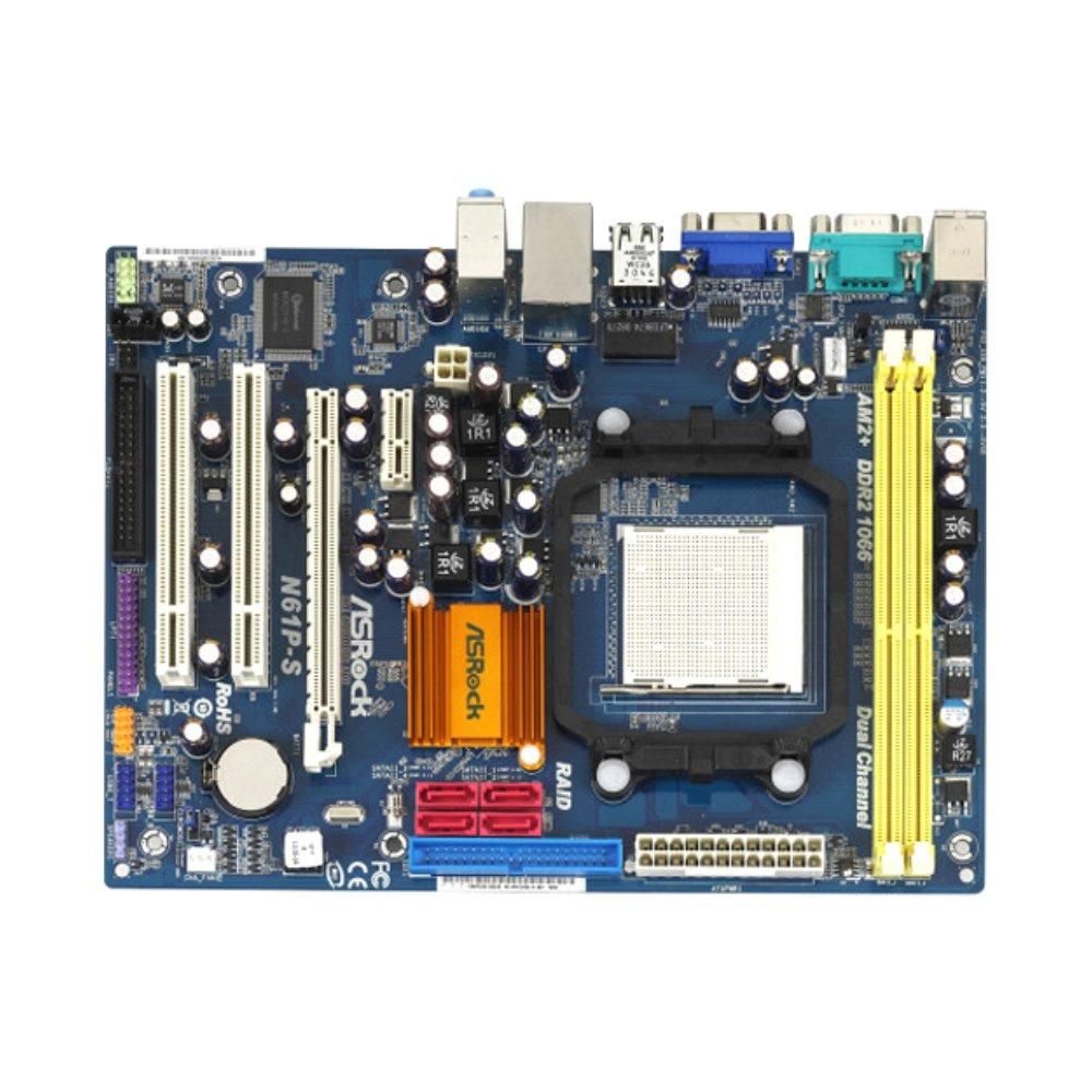 ASRock N61P-S Motherboard, NVIDIA NF6150-430, Socket AM2/AM2+, 8GB DDR2, Micro ATX