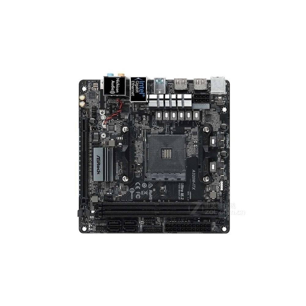 ASRock A320M-ITX Mini-ITX Motherboard, AMD A320, Socket AM4, 32GB DDR4