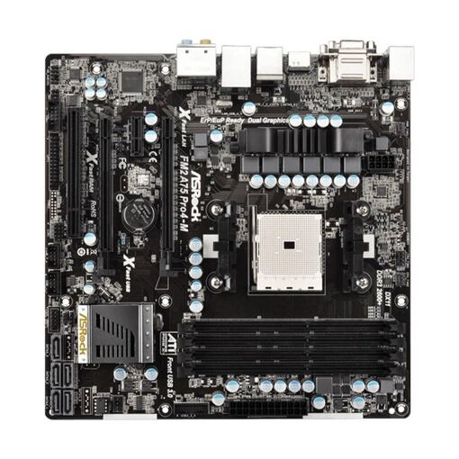 Placa base ASRock FM2A75 Pro4-M, AMD A75, Zócalo FM2+, 64 GB DDR3, Micro ATX