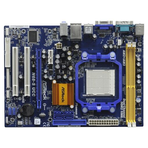 Placa base ASRock N68-S UCC, NVIDIA nForce630A, Socket AM2/AM2+/AM3, 8GB DDR2, Micro ATX