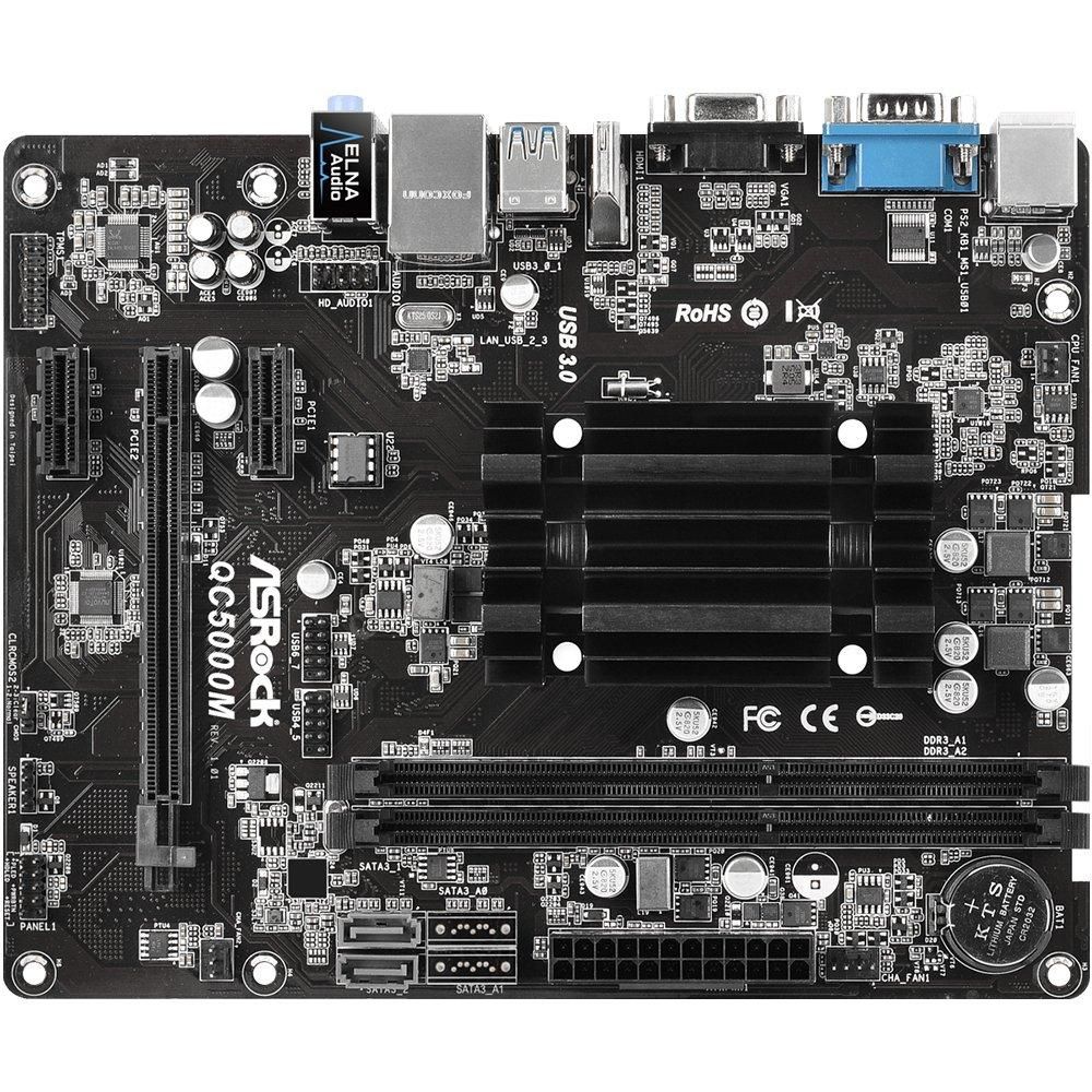 ASRock QC5000M SOC CPU Motherboard - DDR4 32GB, Micro ATX