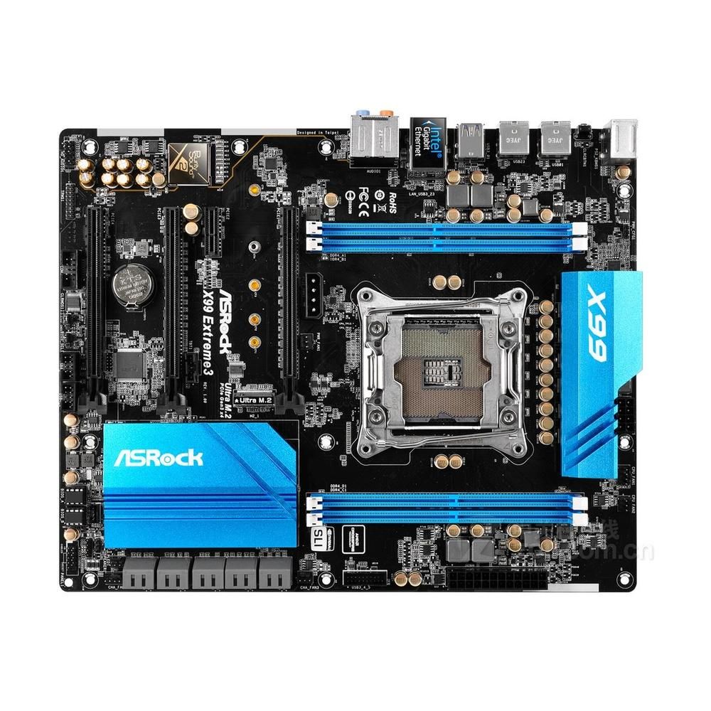 ASRock X99 Extreme3 Motherboard, Intel X99, LGA 2011-V3, DDR4, 128GB, ATX