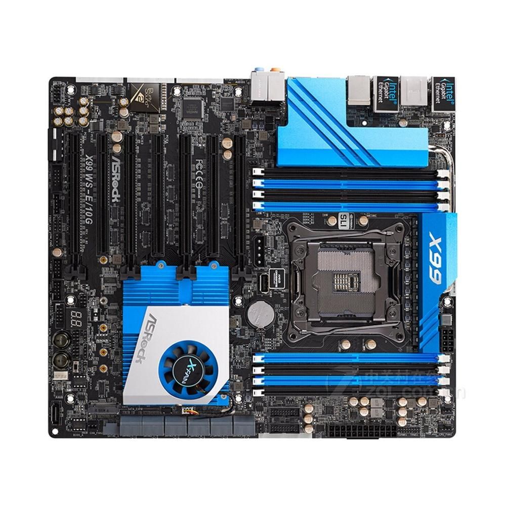 ASRock X99 WS-E/10G Motherboard, Intel X99, LGA 2011-V3, DDR4, 128GB