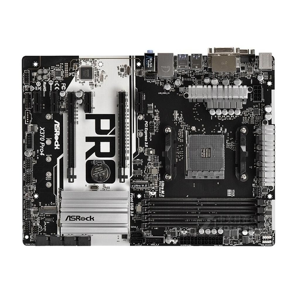 ASRock X370 Pro4 Motherboard, AMD X370, Socket AM4, DDR4 64GB, ATX