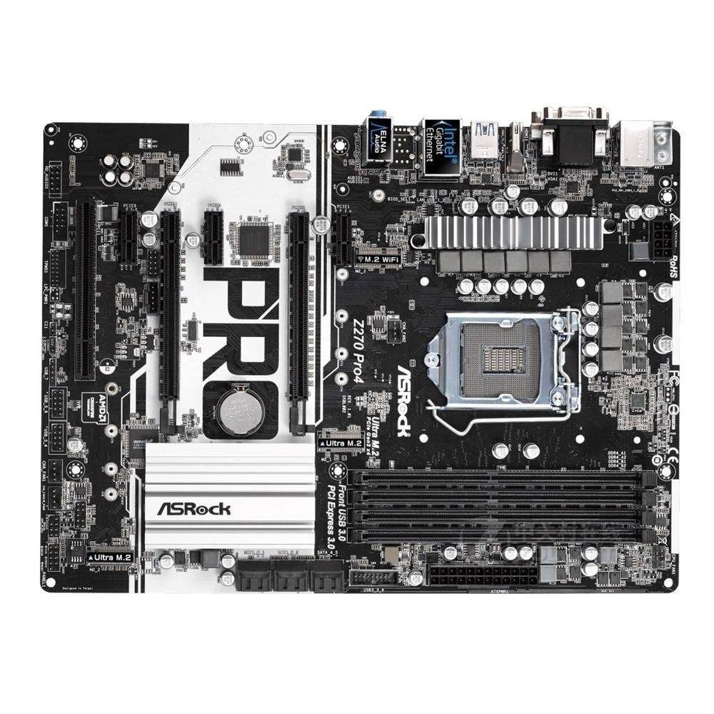 Placa base ASRock Z270 Pro4, Intel Z270, LGA 1151, DDR4 64GB, ATX