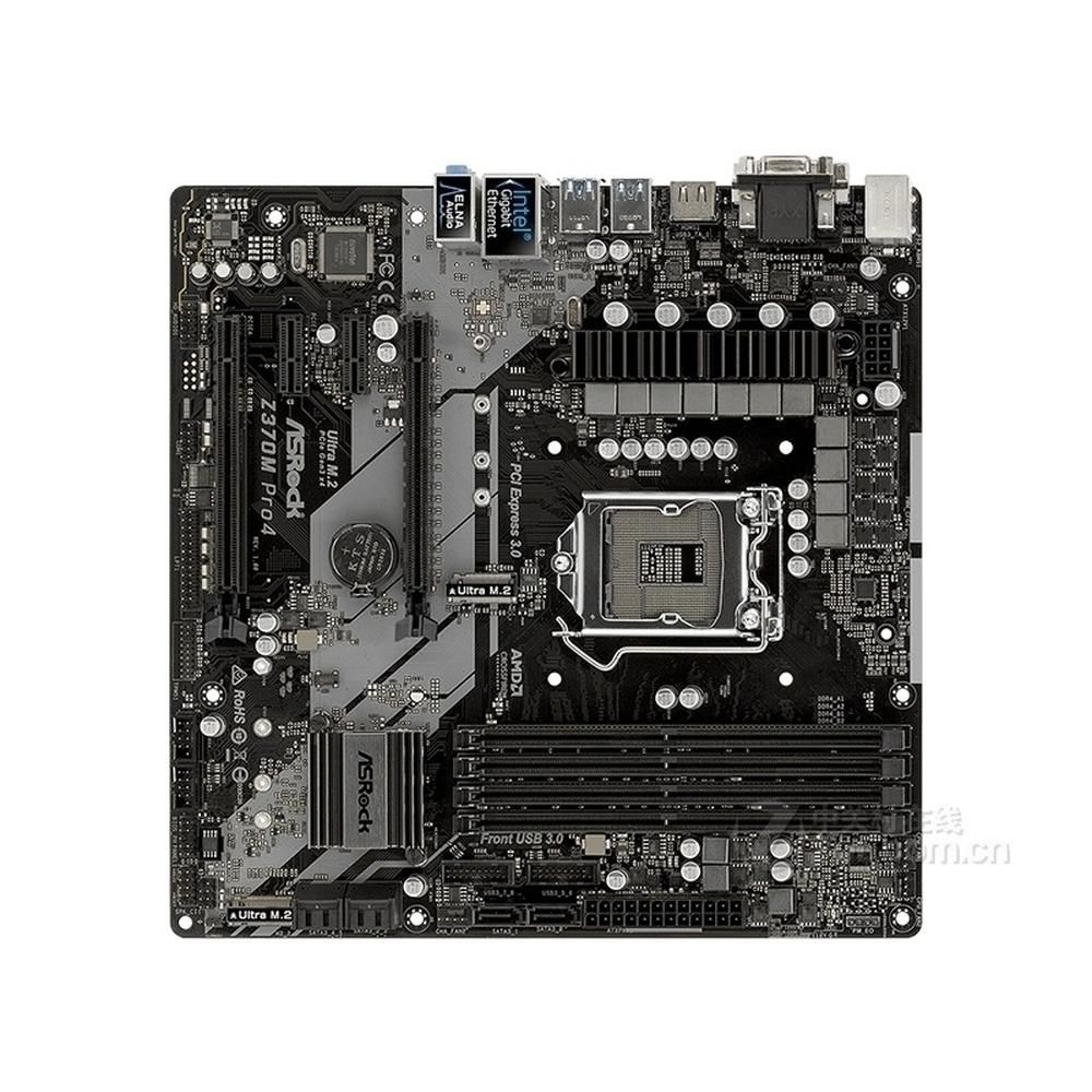 ASRock Z370M Pro4 Motherboard, Intel Z370, LGA 1151, DDR4 64GB, Micro ATX