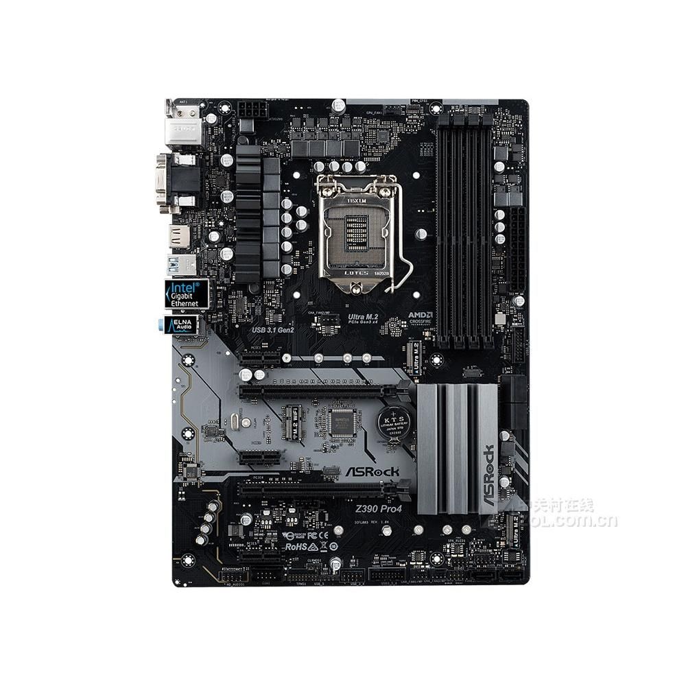 ASRock Z390 Pro4 Motherboard, Intel Z390, LGA 1151, DDR4 128GB, ATX
