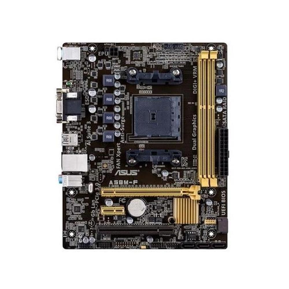 ASUS A58M-F Motherboard, AMD A58, FM2/FM2+ Socket, 32GB DDR3, Micro ATX