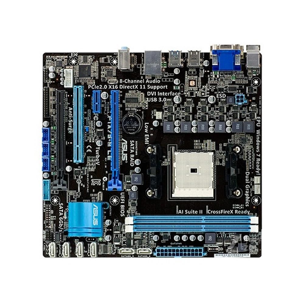ASUS F1A75-M LE Motherboard, AMD A75, FM1 Socket, 32GB DDR3, Micro ATX (24.4x22.9cm)