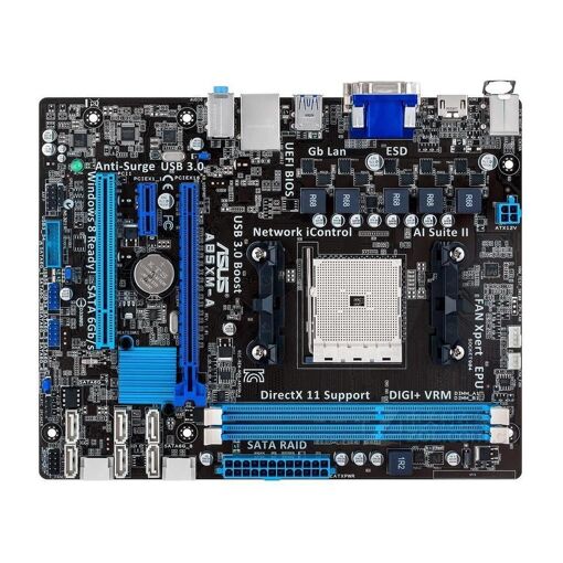 Placa base ASUS A85XM-A, AMD A85X, socket FM2, 32GB DDR3, Micro ATX (305 x 202 mm)