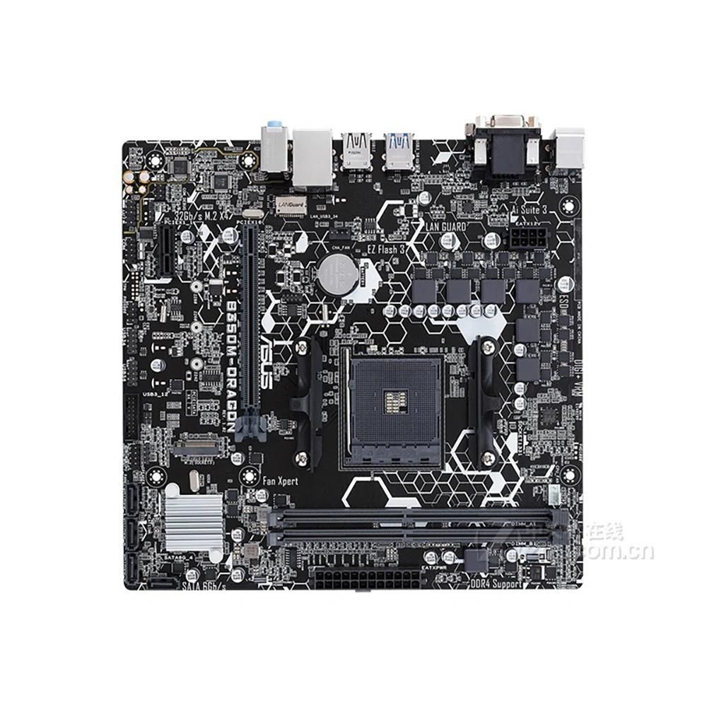 ASUS B350M-DRAGON Motherboard, AMD B350, DDR4 32GB, Micro ATX