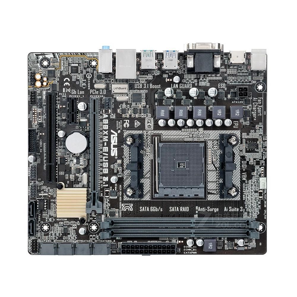 ASUS A88XM-E Micro ATX Motherboard, AMD A88X Socket FM2/FM2+ DDR3 32GB