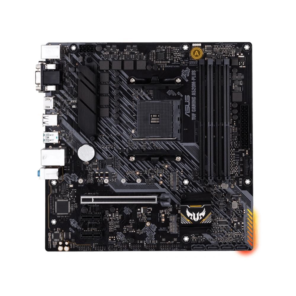 ASUS TUF Gaming Motherboard A520M-PLUS (AMD A520, AM4 Socket, 128GB DDR4, Micro ATX)