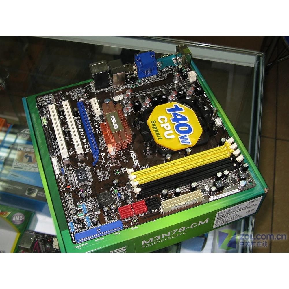 ASUS M3N78-CM Motherboard, GeForce 8 GPU, AM2+ Socket, 8GB DDR2, Micro ATX