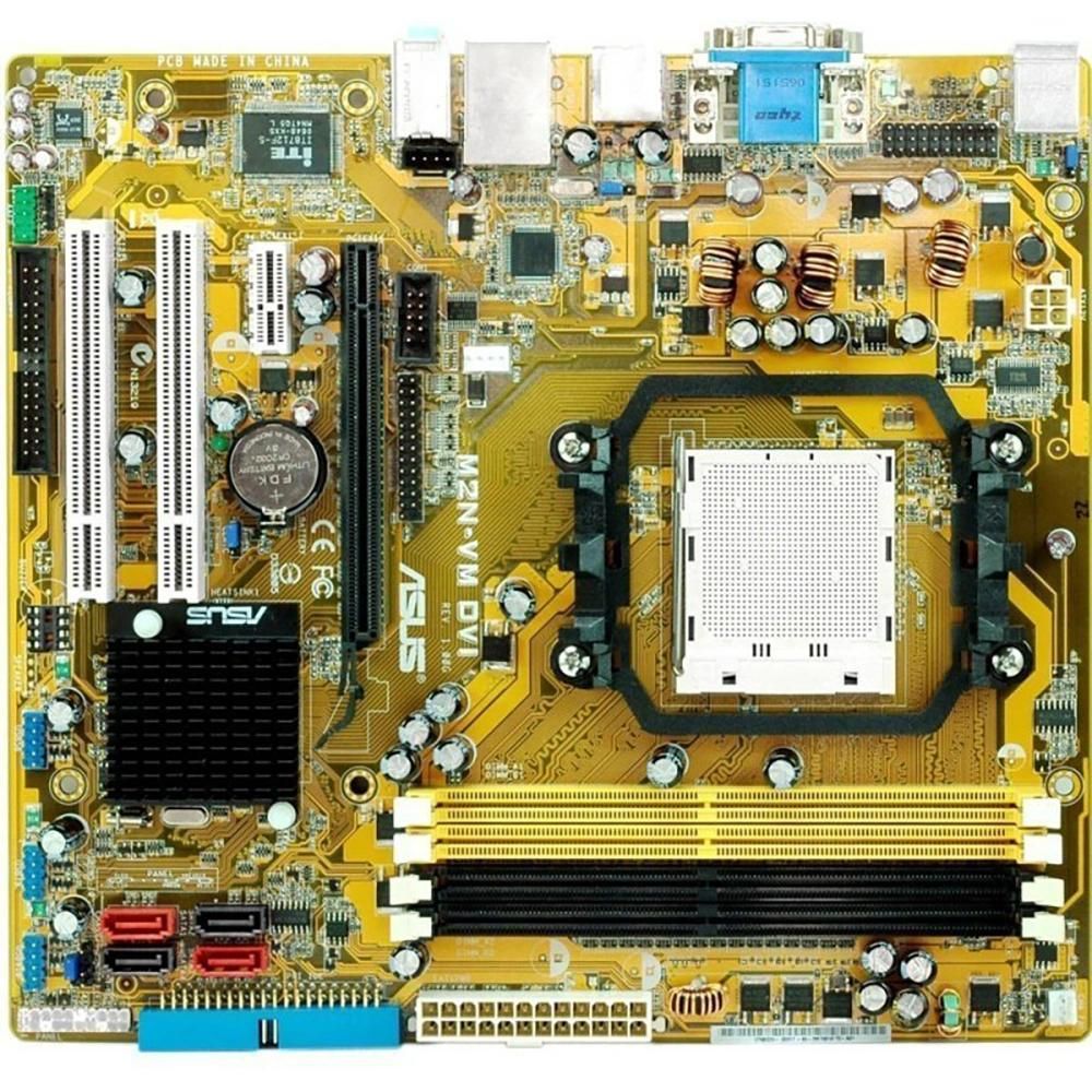 Asus M2N-VM Motherboard, NVIDIA nForce630A, Socket AM2, 8GB DDR2, Micro ATX (8GB, 24x22cm)