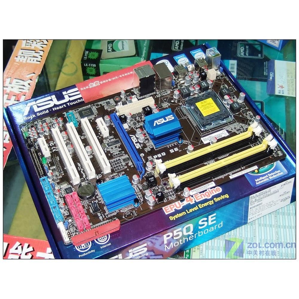 Carte mère ASUS P5Q SE - Intel P45, socket LGA 775, DDR2, 16 Go, ATX