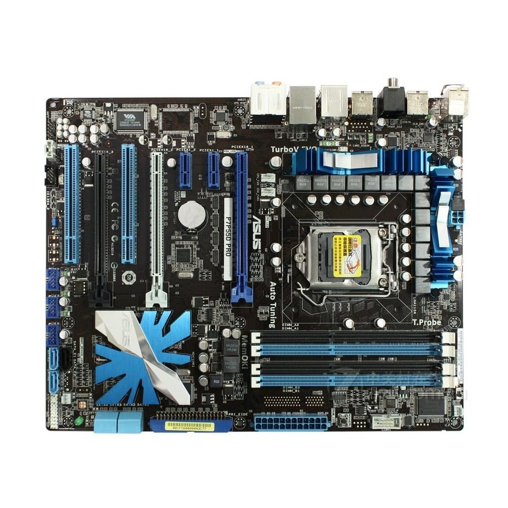 Asus P7P55D PRO Motherboard, Intel P55, LGA 1156, DDR3, 16GB, ATX