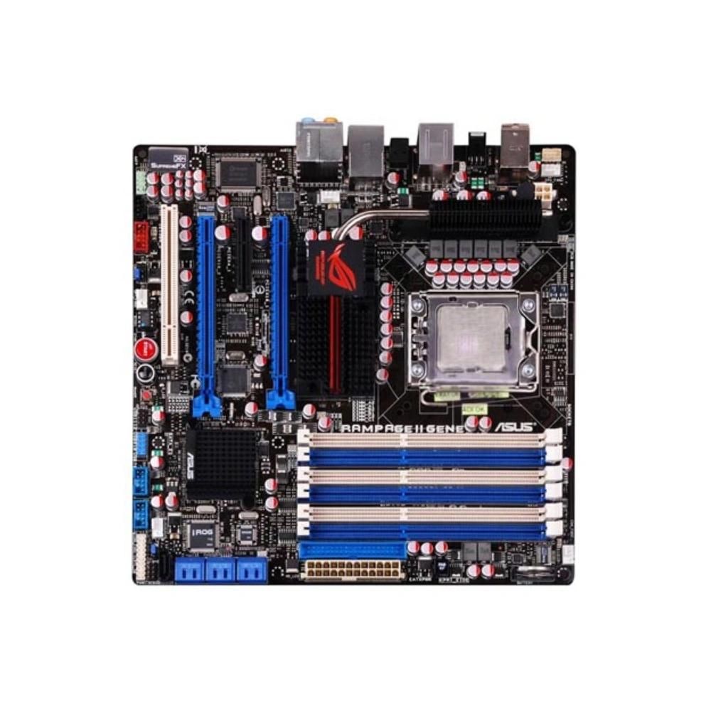 ASUS Rampage II Gene Motherboard, Intel X58, LGA 1366, DDR3 24GB, Micro ATX