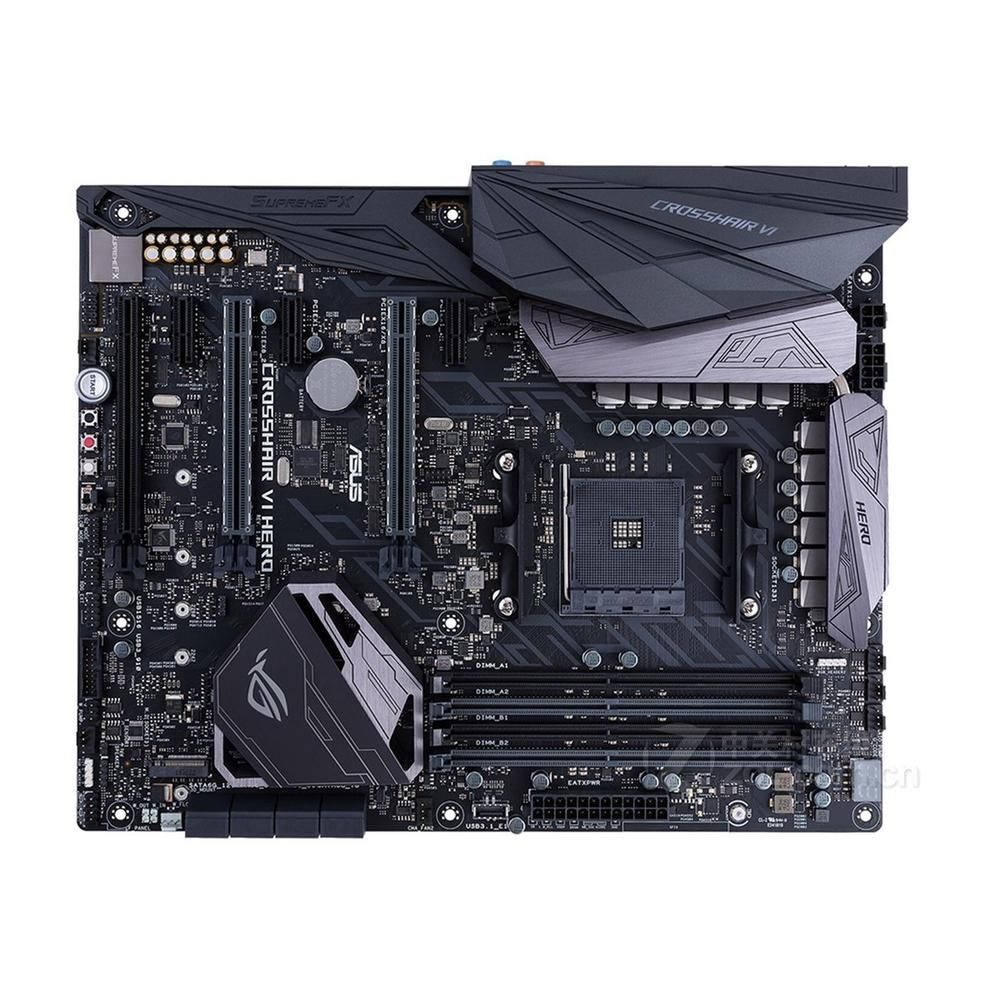 ASUS ROG CROSSHAIR VI HERO Motherboard - AMD X370, AM4 Socket, 64GB DDR4, ATX