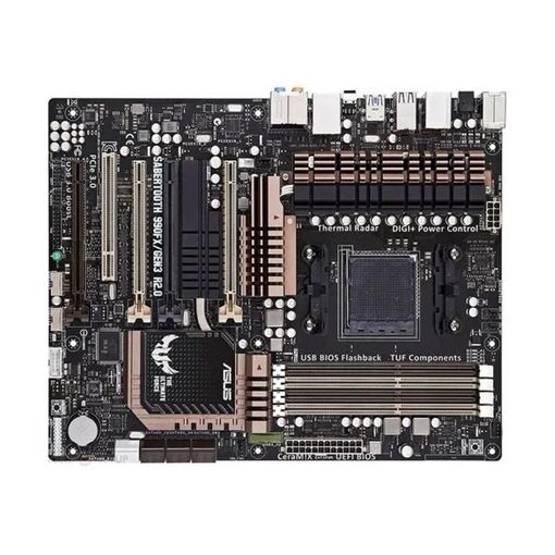 Placa base ASUS Sabertooth 990FX, AMD 990FX, con conector AM3+, 32GB DDR3, formato ATX