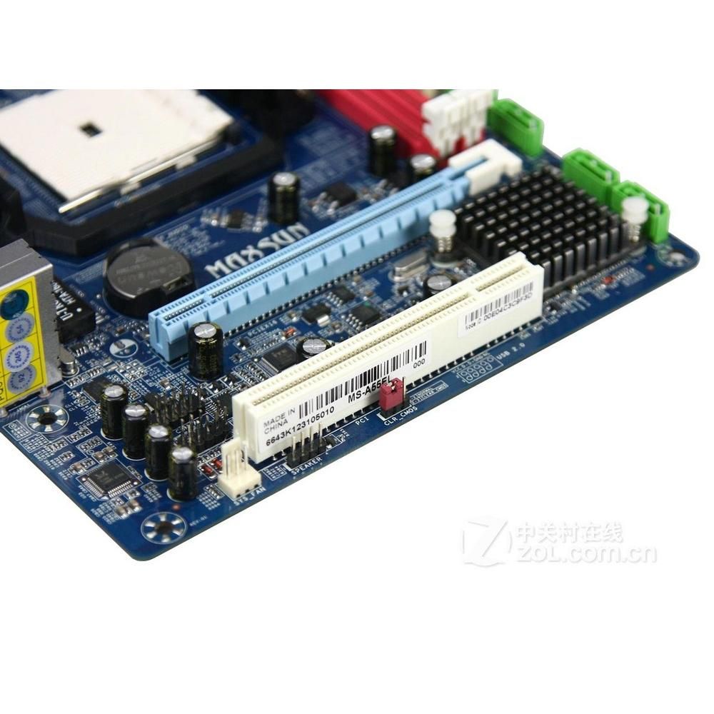 MAXSUN MS-A55EL Motherboard, AMD A55, FM1 Socket, DDR3, Micro ATX (24.5x19.5cm)