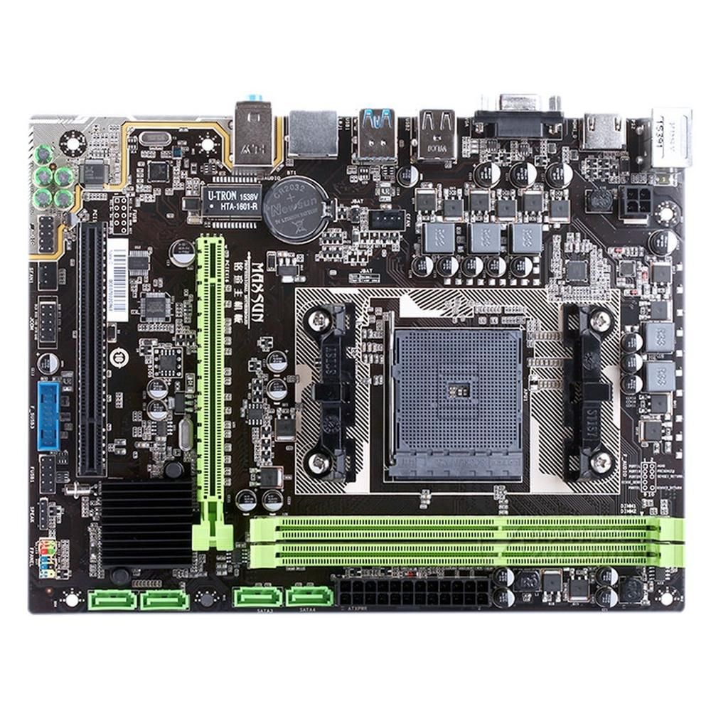 MAXSUN MS-A86FX M.3 Motherboard, AMD A68H, FM2/FM2+ Socket, 16GB DDR3, Micro ATX (24.5x19.5cm)