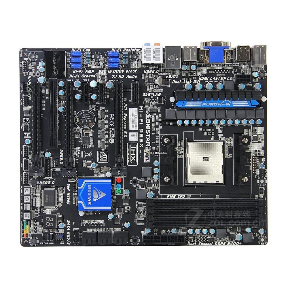 Placa base Biostar Hi-Fi A85X AMD A85X Socket FM2 64GB DDR3 ATX