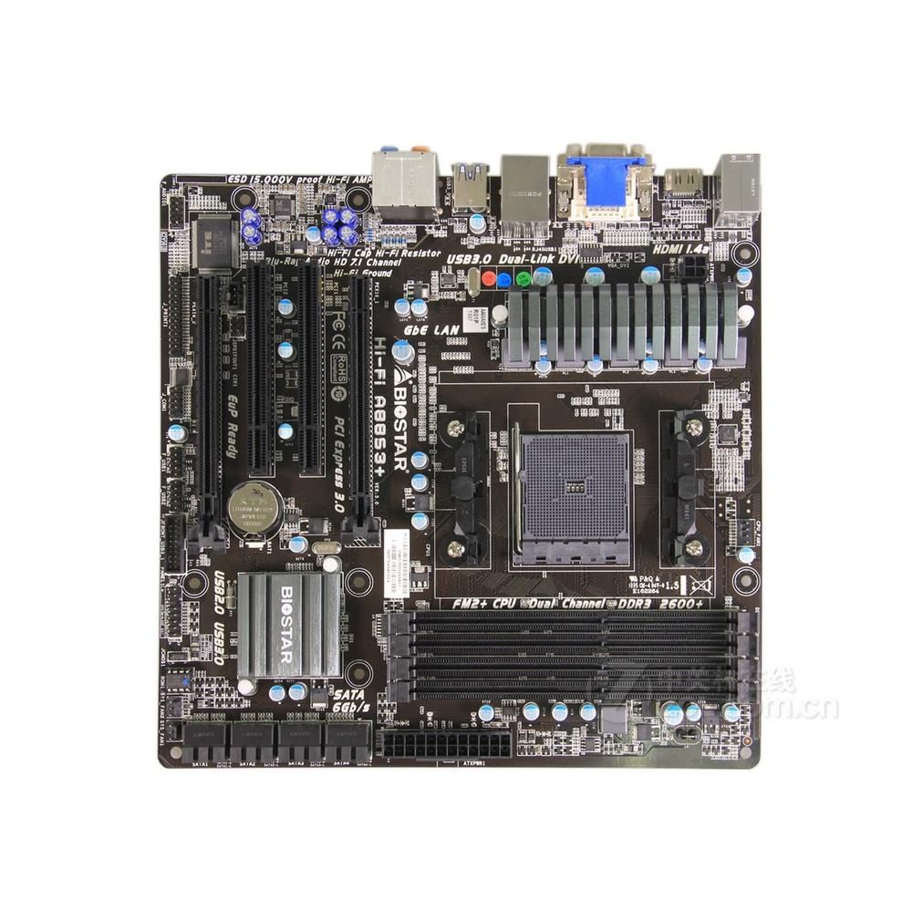Biostar Hi-Fi A88S3+ AMD A88X Micro ATX Motherboard (FM2/FM2+, DDR3, 64GB)