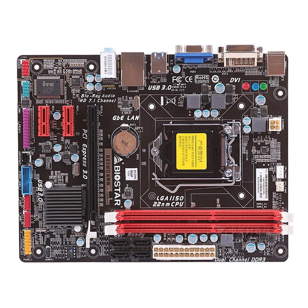 Biostar B85MG Motherboard, Intel B85, LGA 1150, DDR3, Micro ATX
