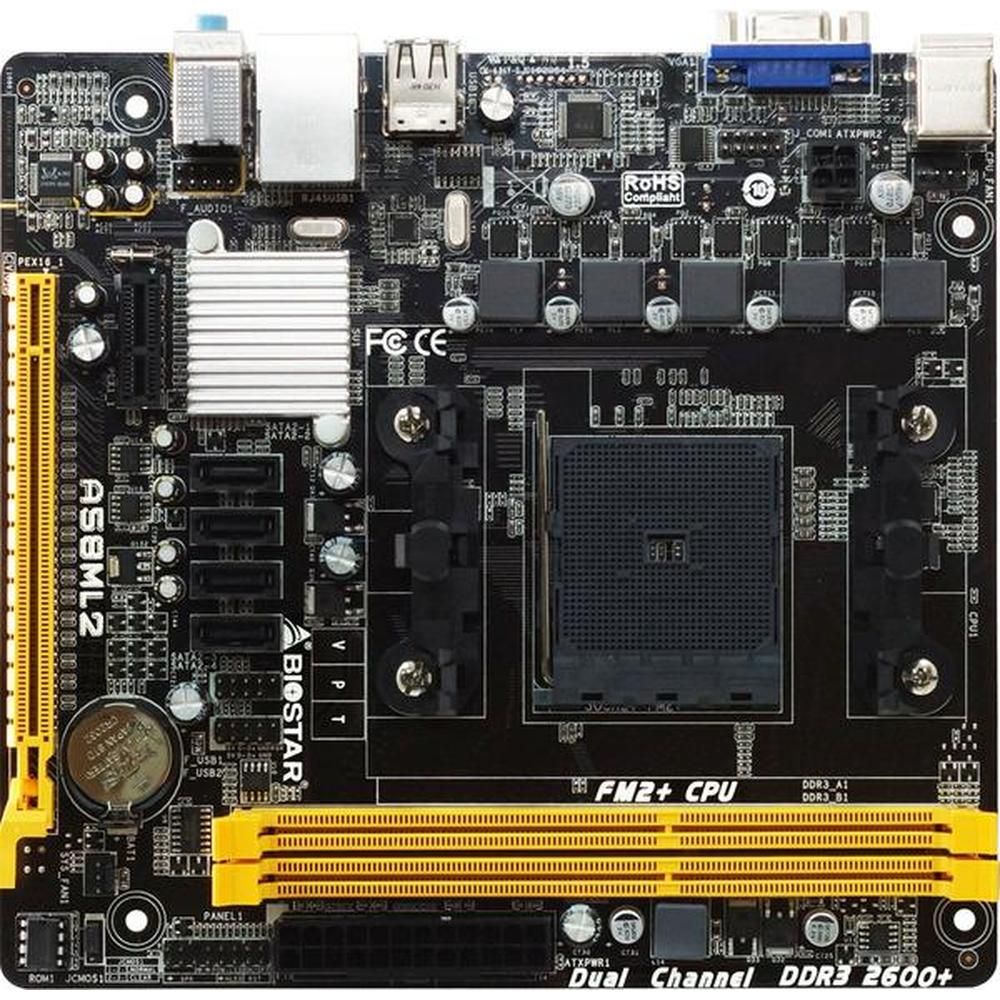 Biostar A58ML2 AMDA55 Socket FM2+ DDR3 32GB Micro ATX Motherboard