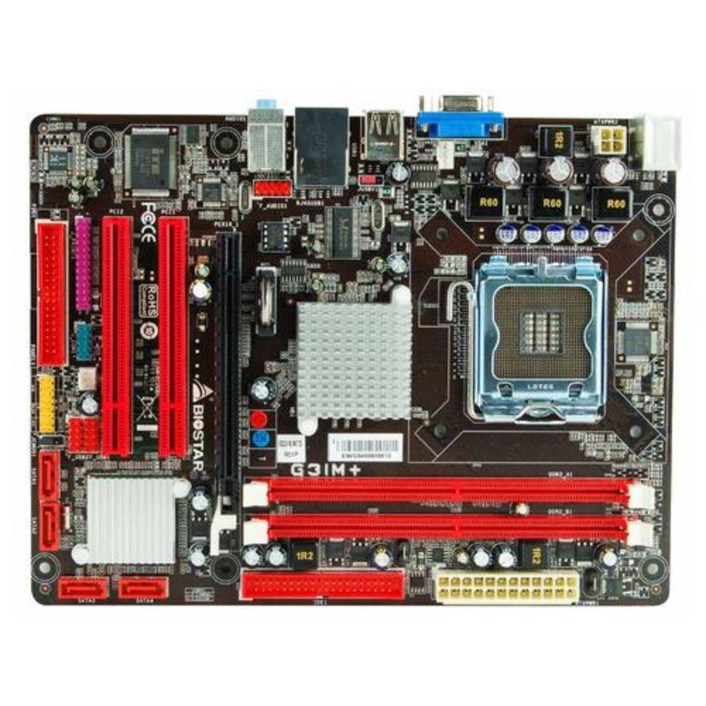 Biostar G31M+ Motherboard, Intel G31, LGA 775, DDR2 4GB, Micro ATX