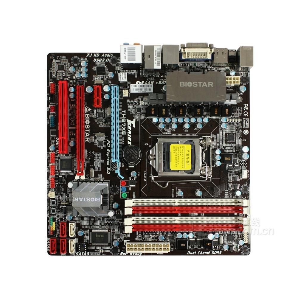 Biostar TH67XE Motherboard - Intel H67, LGA 1155, DDR3, 16GB, Micro ATX