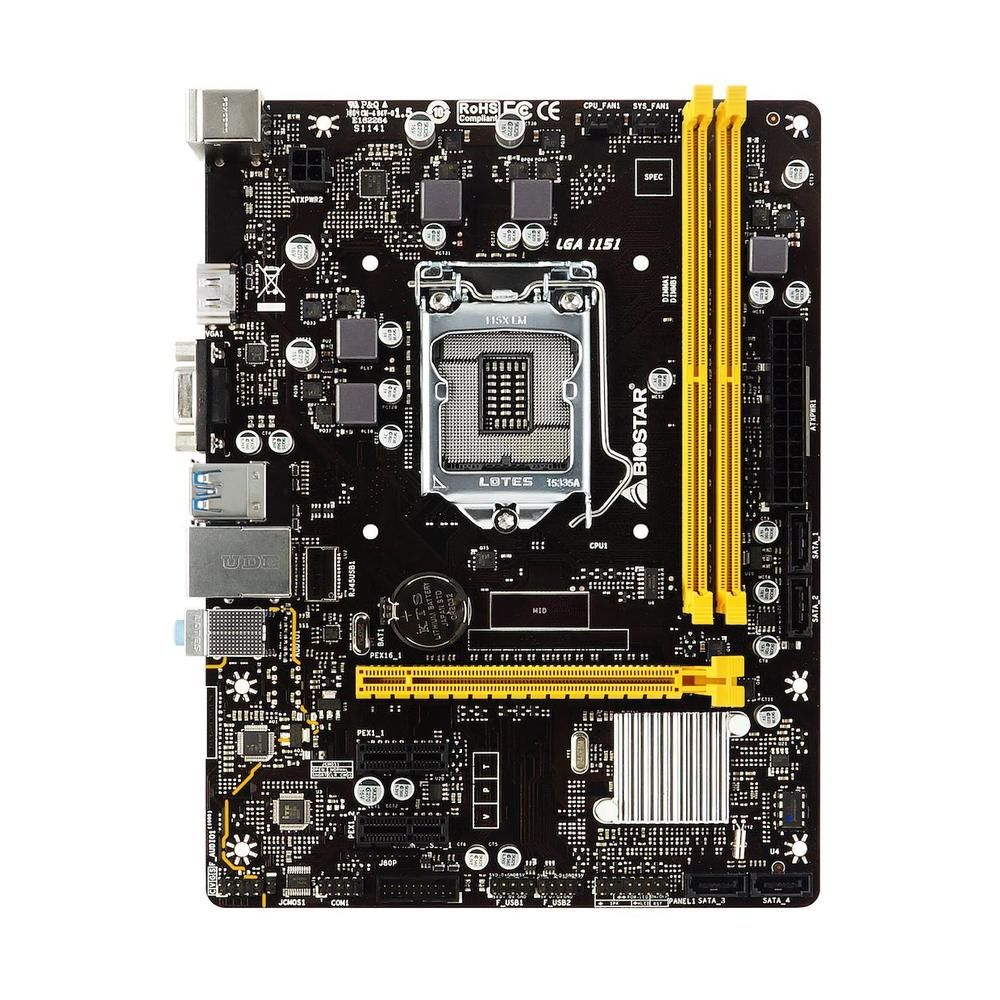 Biostar H310MHC2 Motherboard, Intel H310, LGA 1151, DDR4 32GB, Micro ATX