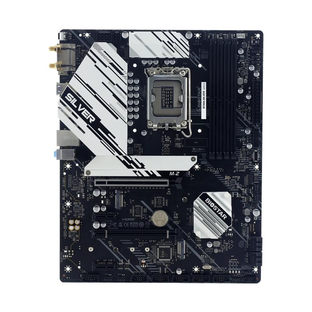 Biostar B760A-SILVER Motherboard, Intel B760, LGA 1700, DDR5 128GB, ATX