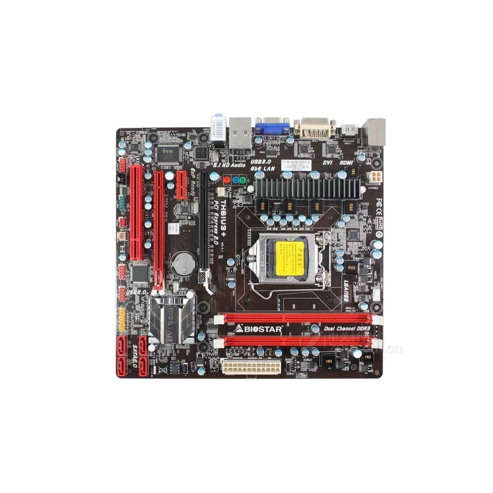 Biostar TH61U3+ Intel H61 Micro ATX Motherboard (LGA 1155, DDR3 8GB, 24.4x23cm)