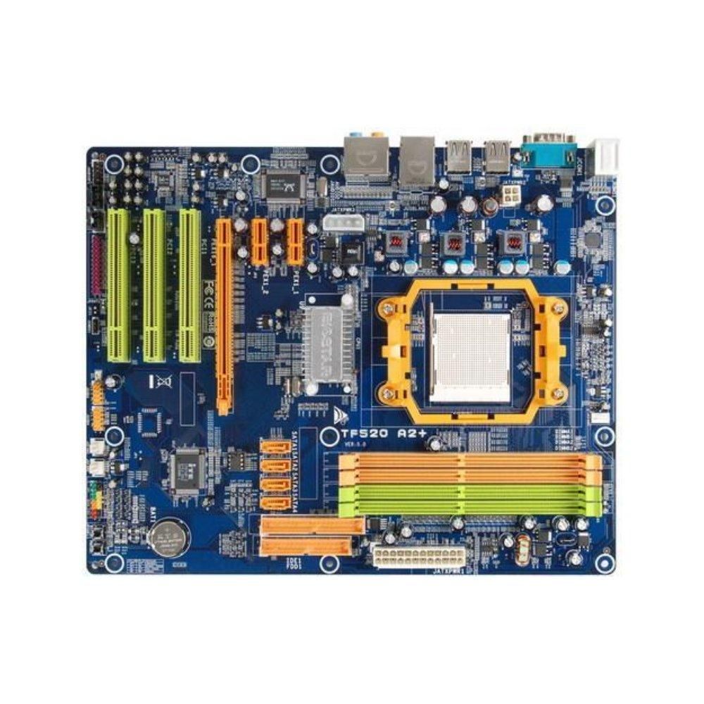 Biostar TF520-A2+ NVIDIA nForce 520 ATX Motherboard (AM2+ Socket, DDR2, 4x slots, 24.4x30.5cm)