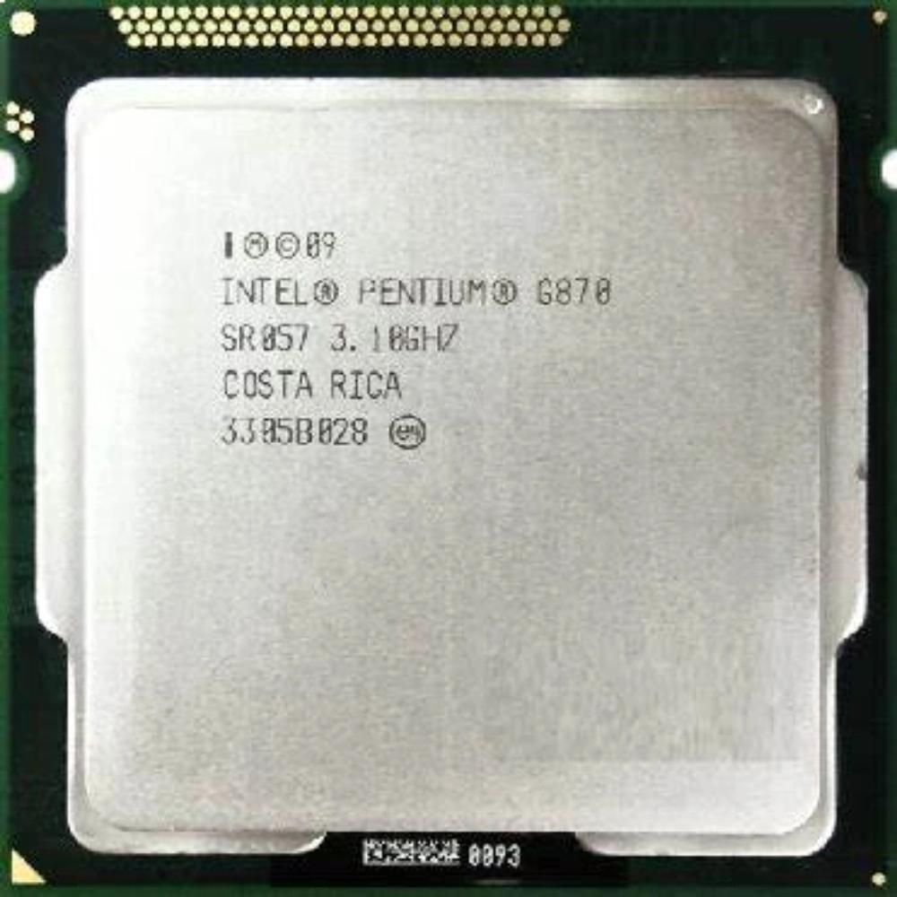Intel Pentium G870 Processor, 3.1GHz, 2 Cores, 2 Threads, 32nm, LGA 1155, 65W