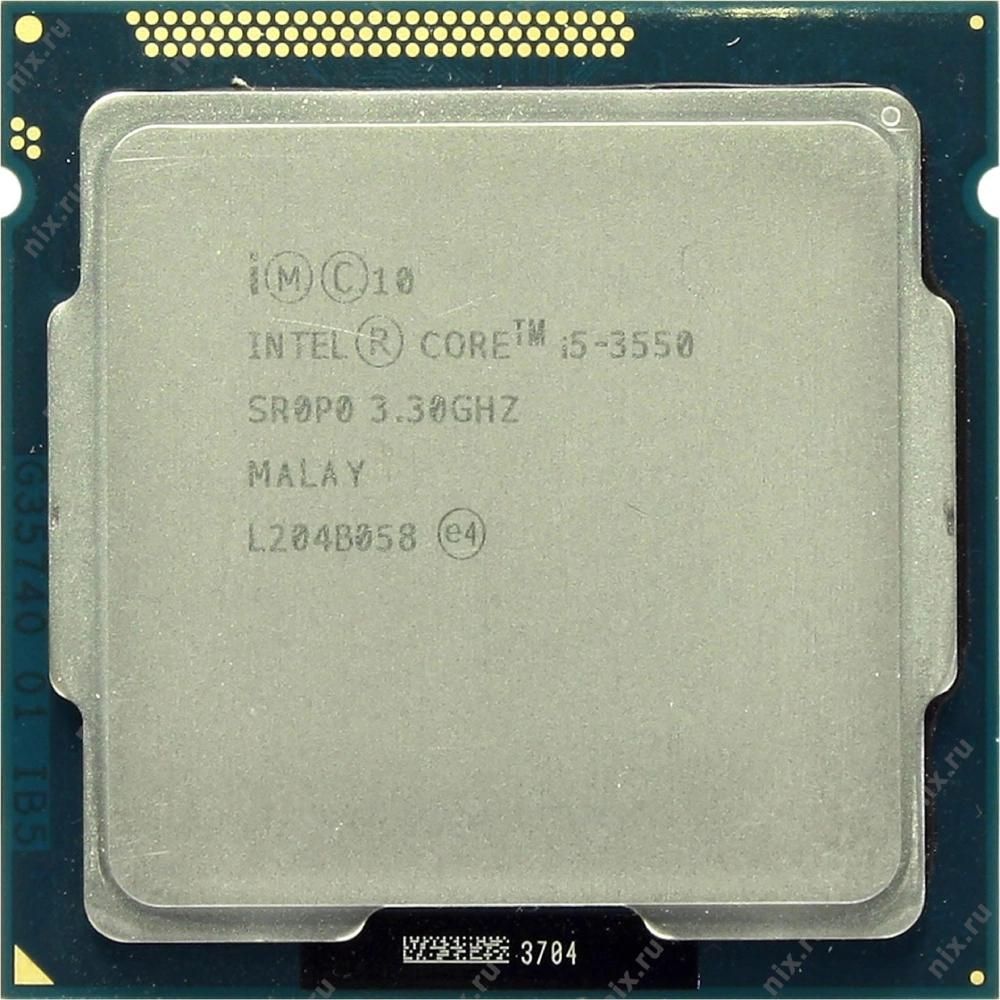 Intel Core i5 3550 Processor, 3.3GHz, 4 Cores, 4 Threads, 22nm, LGA 1155, 77W