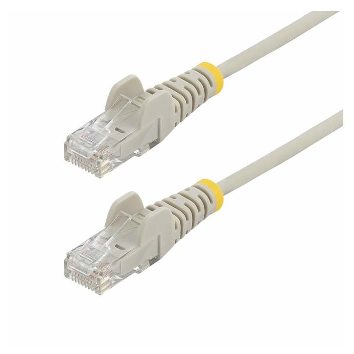 StarTech 15m Gray Slim CAT6 Ethernet Cable, Snagless, 28AWG