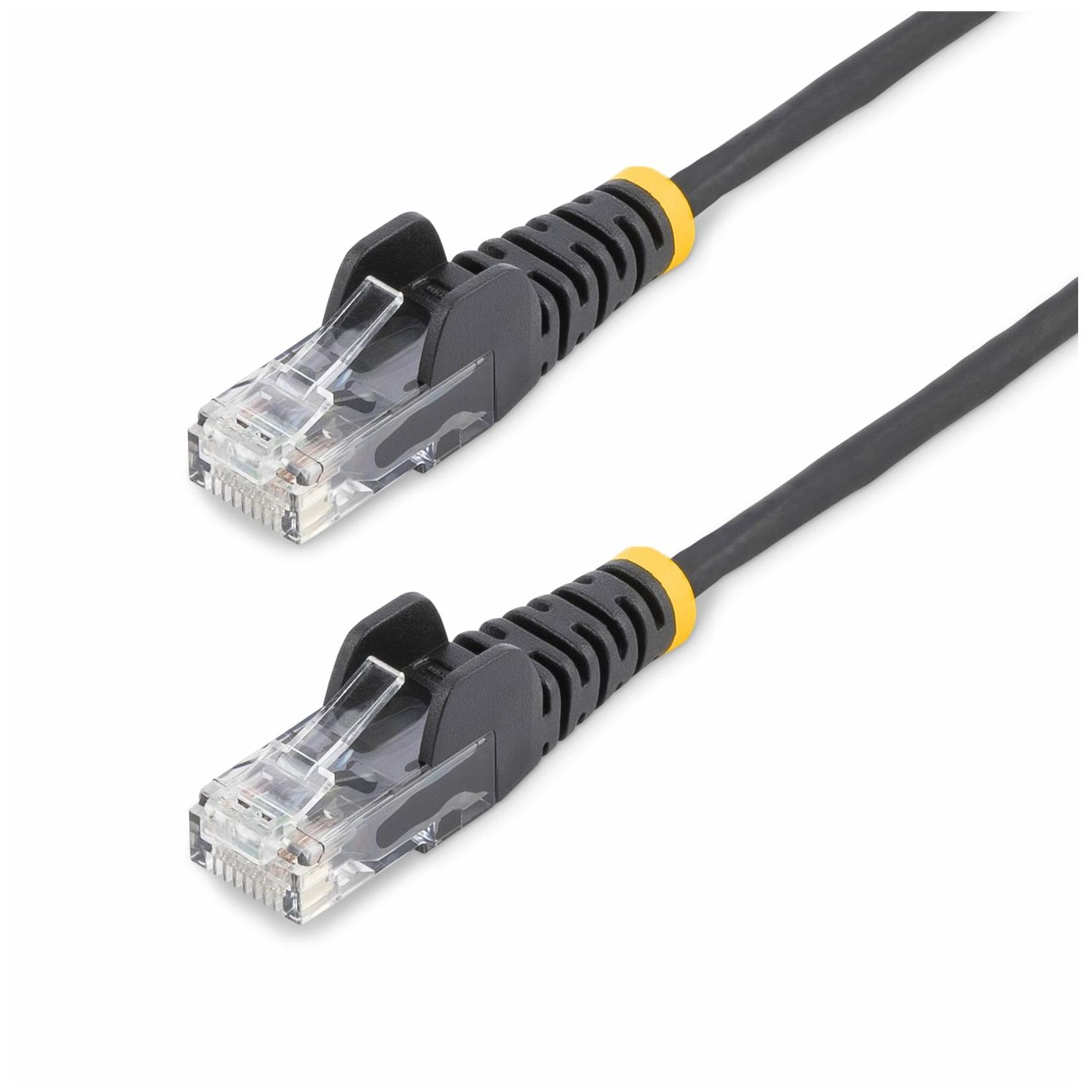 StarTech 7m Black Slim CAT6 Ethernet Cable, Snagless