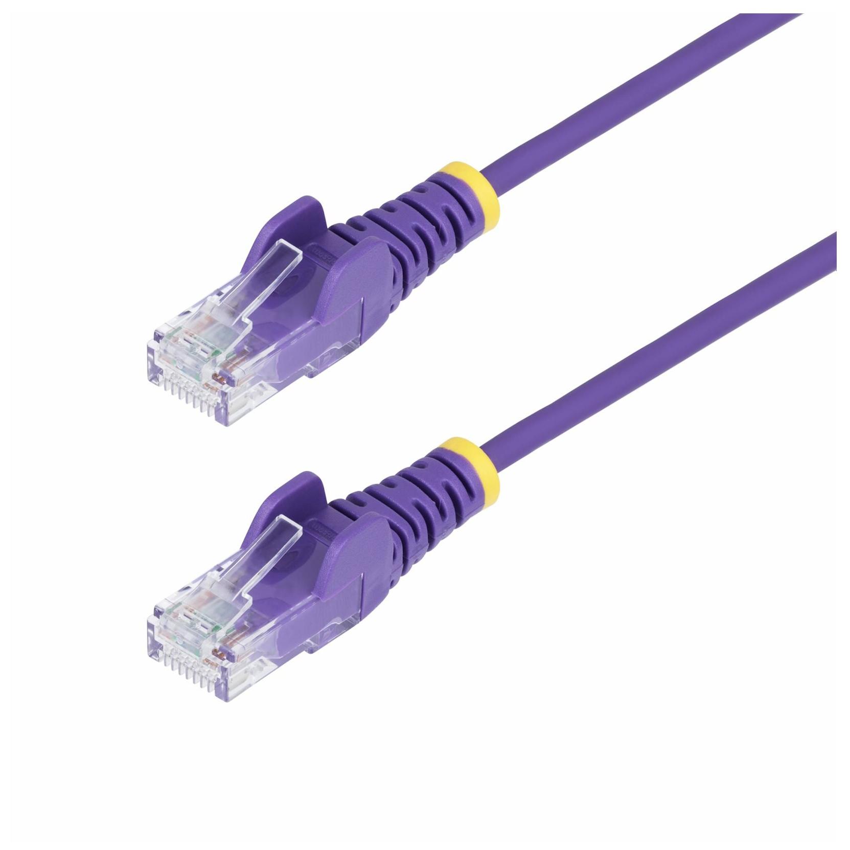 StarTech 1m Purple Slim CAT6 Ethernet Cable, Snagless, 28AWG