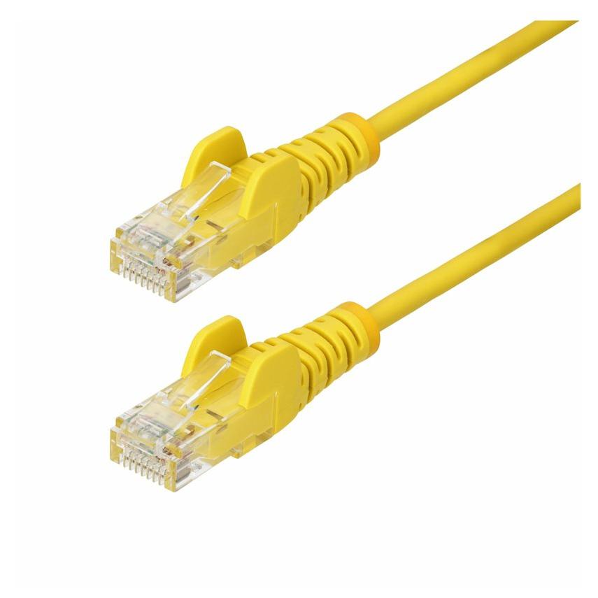 StarTech 1m Yellow Slim CAT6 Ethernet Cable, Snagless