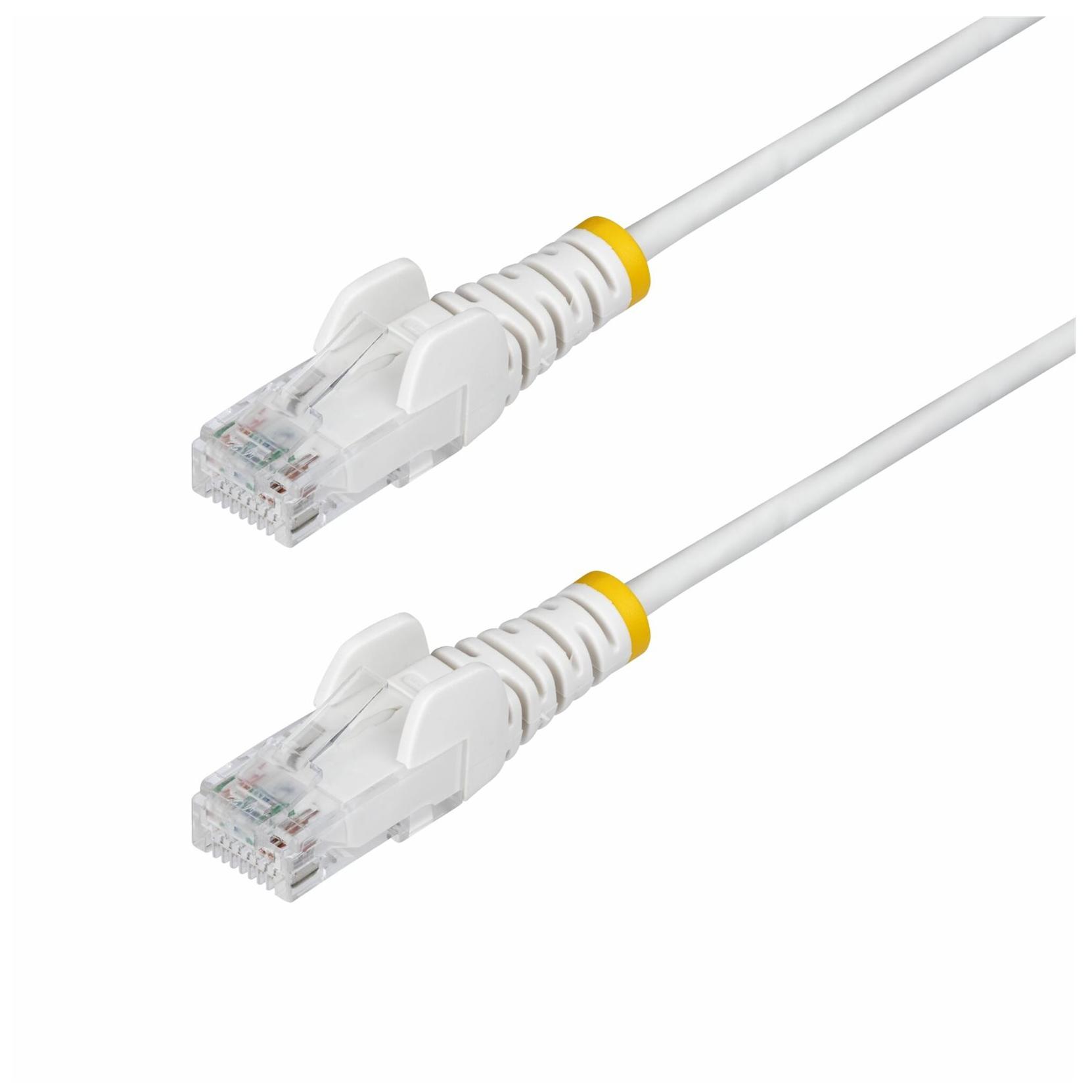 StarTech 3m White Slim CAT6 Ethernet Cable, Snagless