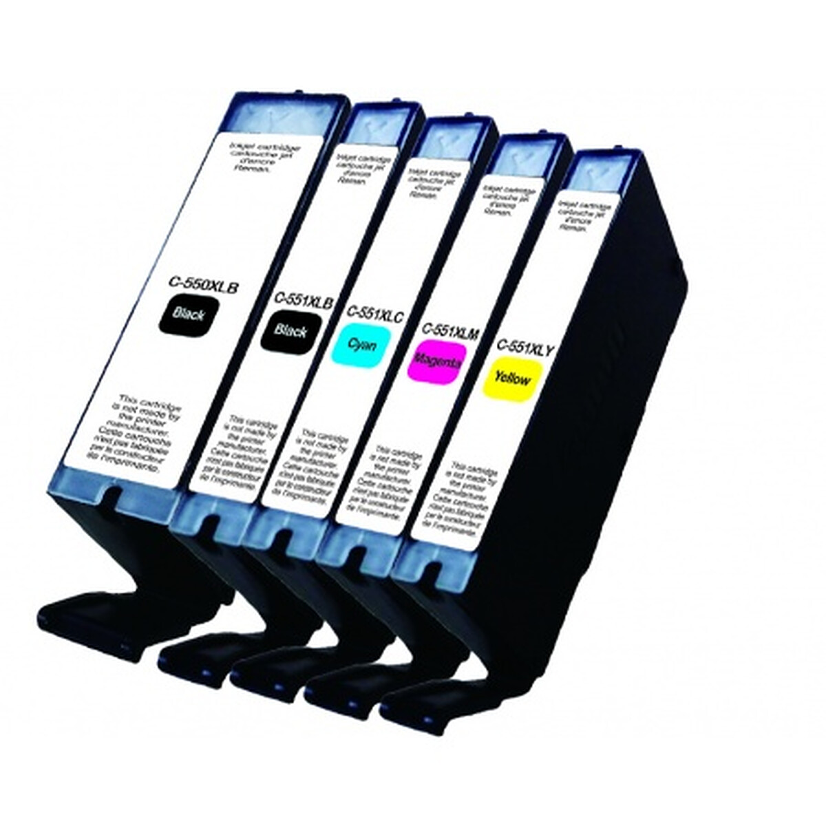 Pack de 5 cartouches C-551XL 2BK/C/M/Y