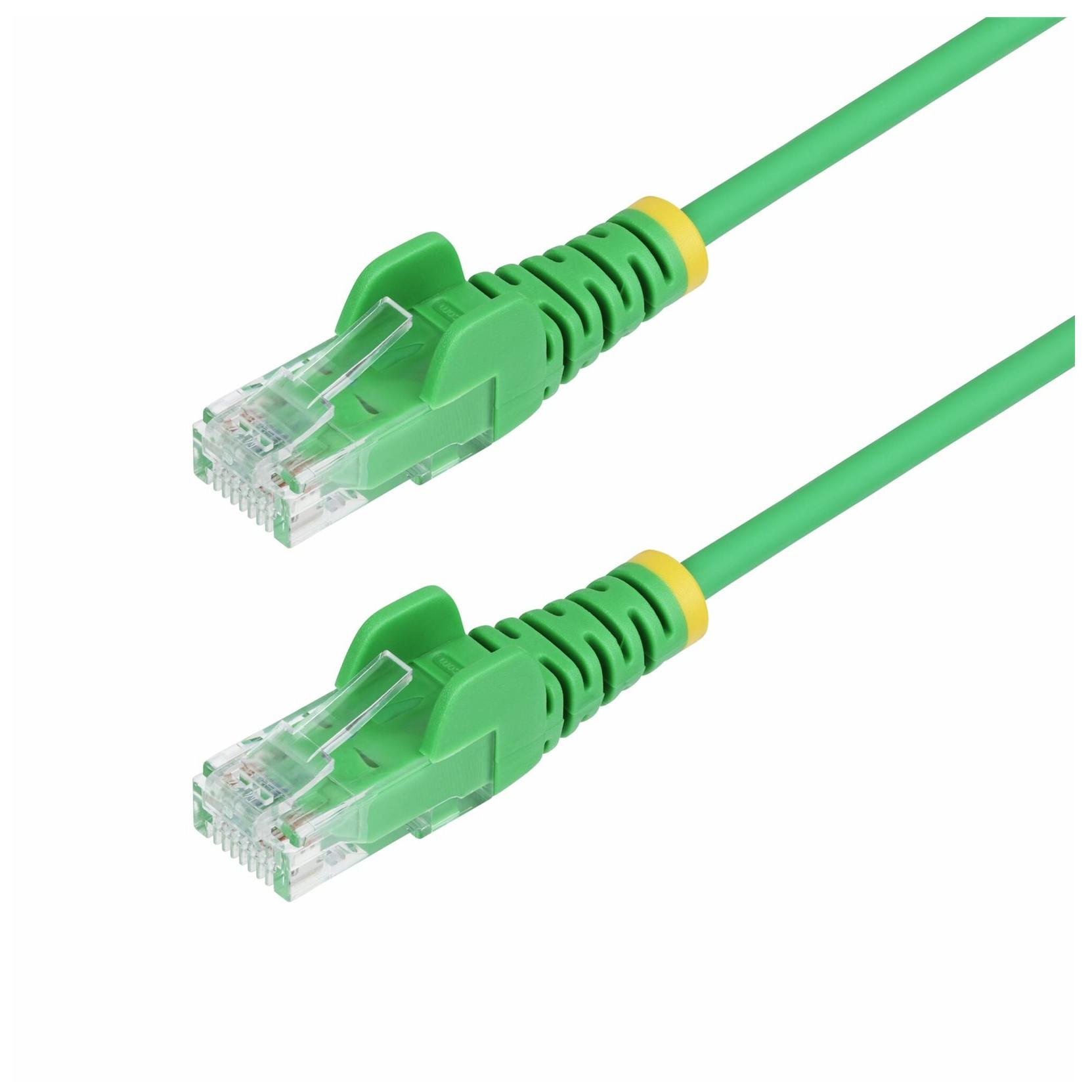 Cable Ethernet StarTech de 5m, delgado verde CAT6 sin gancho