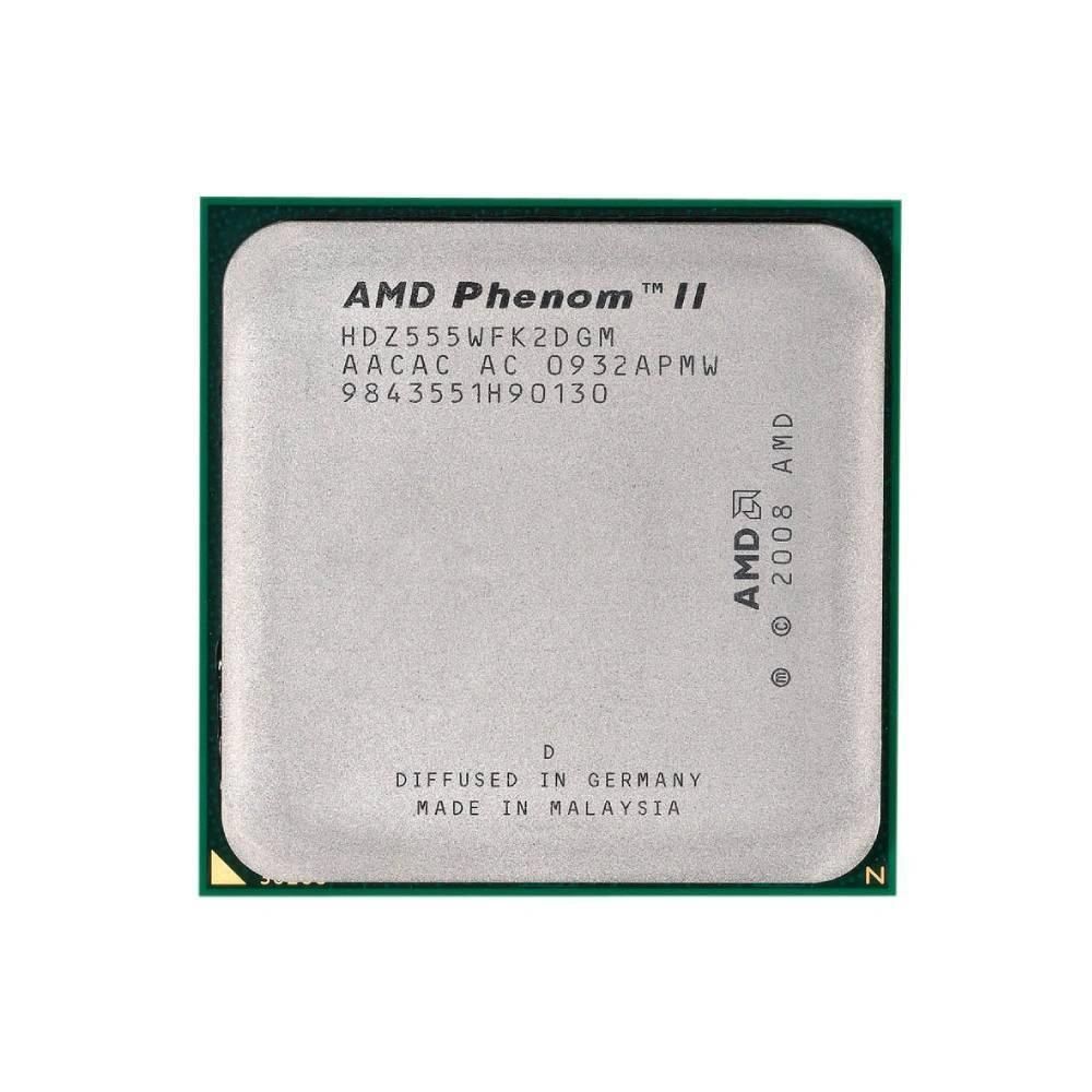 AMD Phenom II X2 5550, 3.2GHz, 2 Cores, 2 Threads, 45nm, Socket AM3, 80W
